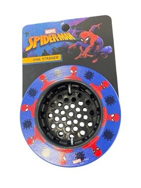 Marvel Spider-Man Blue & Red Sink Strainer with Black Insert